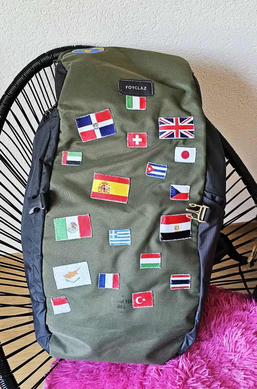 Fotografia Zaino con Toppe bandiere