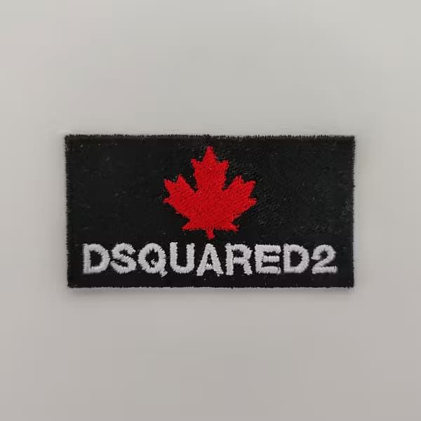Patch Logo Dsquared 2 Scritta Foglia